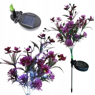 Lampa solarna wbijana KWIAT LED lampka kwiaty SOLARNY - Lampy ogrodowe - miniaturka - grafika 1