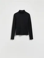 Moda i Uroda OUTLET - Reserved - Bawełniany golf - czarny - miniaturka - grafika 1