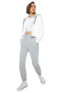 Trendyol Damskie spodnie dresowe o normalnej talii Skinny Fit Jogger, Szary, XS - Spodnie damskie - miniaturka - grafika 1