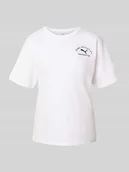 Koszulki i topy damskie - T-shirt z wyhaftowanym logo - miniaturka - grafika 1