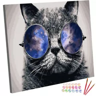 Malowanie po numerach - Zestaw do malowania po numerach, 40x50 cm, Galaxy Kot - miniaturka - grafika 1