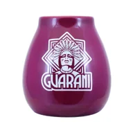 Yerba Mate - Tykwa Ceramiczna fioletowa z logo Guarani - 350 ml - miniaturka - grafika 1