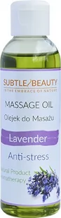 Subtle Beauty Antystresowy Naturalny olejek do masażu Lawendowy 140ml - Olejki i świece do masażu - miniaturka - grafika 1