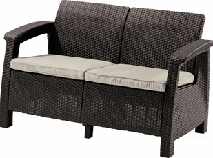 KETER Sofa ogrodowa GREEK LOVE SEAT brązowy - Sofy ogrodowe - miniaturka - grafika 1