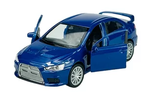 Welly Mitsubishi Lancer Evolution X Niebieski 1:34 Samochód Nowy Metalowy Model - Samochody i pojazdy dla dzieci - miniaturka - grafika 1