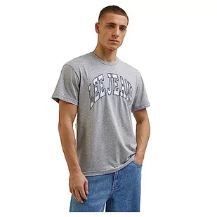 Lee Męski t-shirt Varsity Tee, szary, XXL - Koszulki męskie - miniaturka - grafika 1
