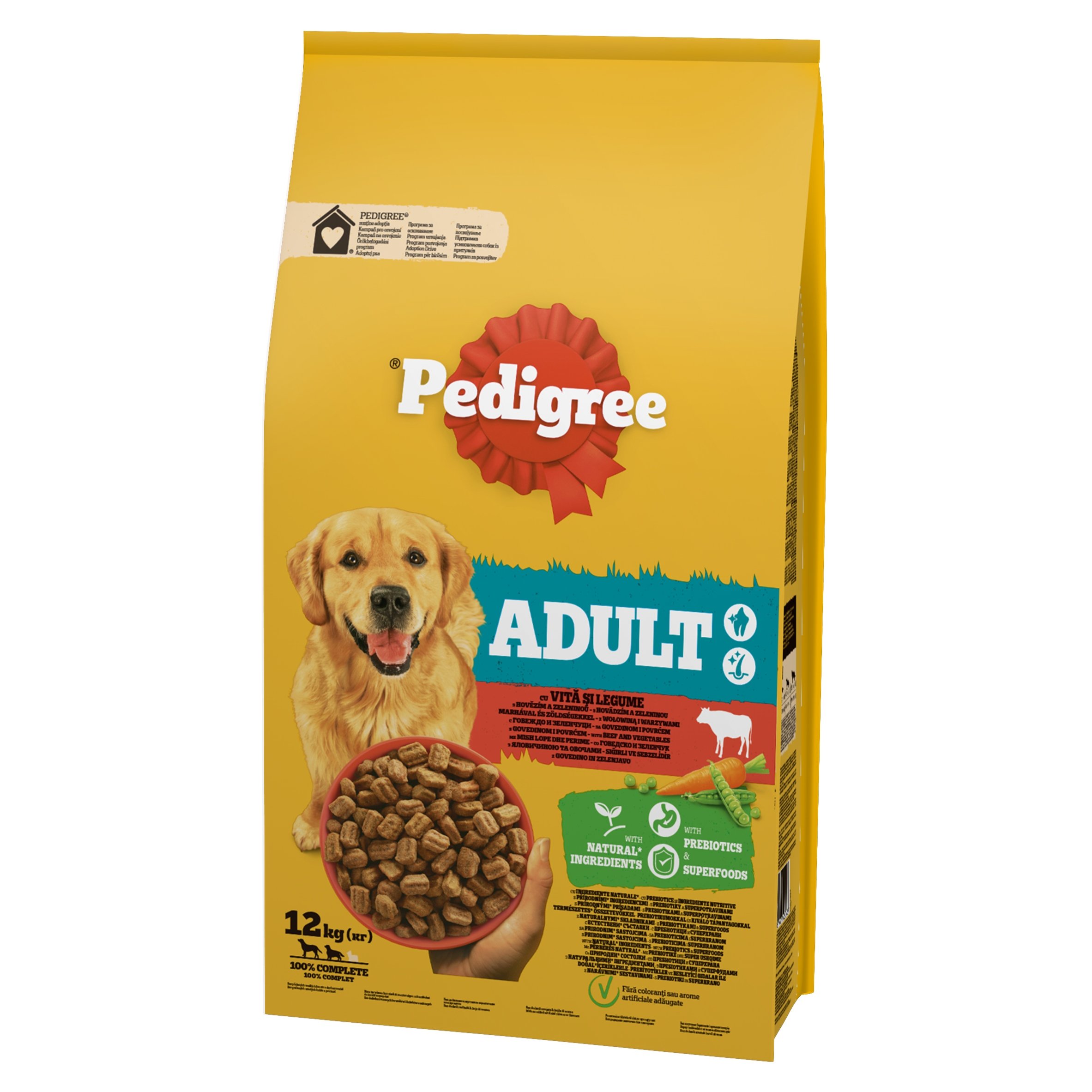 Pedigree Adult 12kg Z Wołowiną I Warzywami Sucha Karma Dla Psów Średnich I Dużych Ras