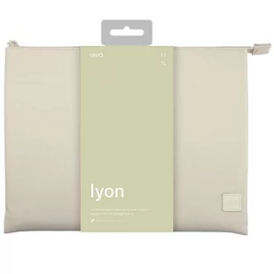 UNIQ etui Lyon laptop Sleeve 14" beżowy/seasalt light beige Waterproof RPET - Części i akcesoria do laptopów - miniaturka - grafika 2