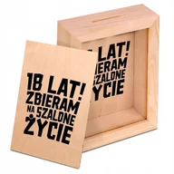 Skarbonki - DREWNIANA Skarbonka Ramka NA OSIEMNASTKĘ Wzory - miniaturka - grafika 1