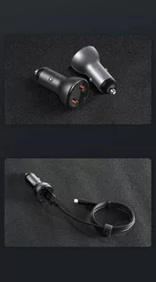 Baseus ładowarka samochodowa 2x USB 45 W 5 A Quick Charge 3.0 Huawei SCP z ekranem LCD szary (CCBX-B0G) - Ładowarki samochodowe - miniaturka - grafika 16