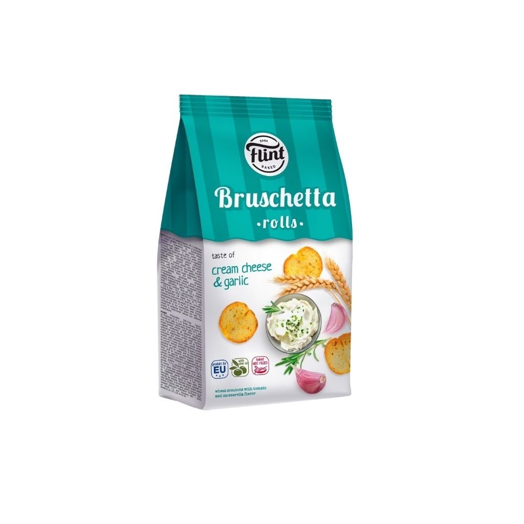 Sucharki pszenne pieczone o smaku serka śmietankowego z czosnkiem Bruschetta Rolls 