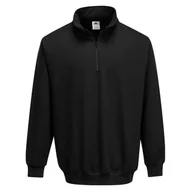 Bluzy męskie - Bluza Sorrento zapinana na zamek PORTWEST Czarny S - miniaturka - grafika 1