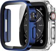 Akcesoria do smartwatchy - 2x ETUI OBUDOWA NA ZEGAREK APPLE WATCH 7/8 45mm NIEBIESKA BEZBARWNA LEKKA - miniaturka - grafika 1
