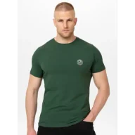 Koszulki sportowe męskie - Pit Bull T-shirt Koszulka Męska Slim Fit San Diego Ca Small Logo Green - miniaturka - grafika 1