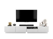 Szafki RTV - Komoda RTV Loft Stojąca / Wisząca Biały MAT Szafka RTV Szuflada 240 cm zestaw - miniaturka - grafika 1