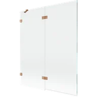 Parawany nawannowe - Mexen Lunar parawan nawannowy 2-skrzydłowy lewy 140 x 150 cm, transparent, miedź szczotkowana - 897-140-100-65-00-L - miniaturka - grafika 1