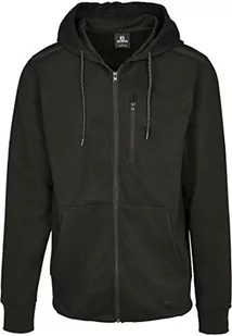 Southpole Męska kurtka Taped Tech Fleece Full Zip Hoody, bluza dla mężczyzn dostępna w 3 kolorach, rozmiary S - XXL, czarny, S - Kurtki męskie - miniaturka - grafika 1