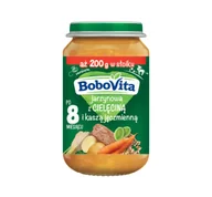 Dania dla dzieci - BoboVita obiadek w słoiczku po 8 miesiącu Jarzynowa z Cielęciną i Kaszą Jęczmienną 200 g - miniaturka - grafika 1