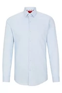 Koszule męskie - HUGO Męska koszula Koey Slim-Fit z lekkiej bawełny twill jasnoniebieska 44, jasnoniebieski, 44 - miniaturka - grafika 1