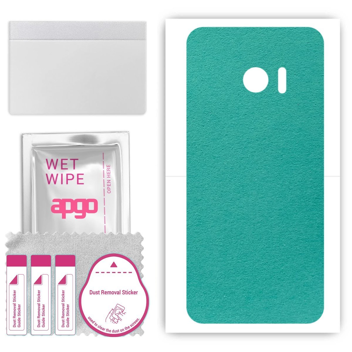 Folia naklejka skórka strukturalna na TYŁ Zamsz do HTC 10 - Zamsz Miętowy - apgo SKINS