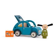 Samochody i pojazdy dla dzieci - Drewniane auto zabawkowe La Grande Famille Car – Moulin Roty - miniaturka - grafika 1