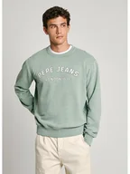 Bluzy męskie - Pepe Jeans Bluza "Aldridge" w kolorze zielonym - miniaturka - grafika 1