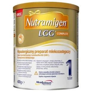 Nutramigen 1 LGG Complete, hipoalergiczny preparat mlekozastępczy, od urodzenia, 400 g - Mleko modyfikowane - miniaturka - grafika 1