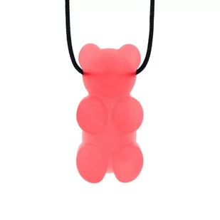 ARK Gummy Bear - Gryzak Naszyjnik w kształcie Misia Transparentny Czerwony - Twardy - Gryzaki dla dzieci - miniaturka - grafika 1