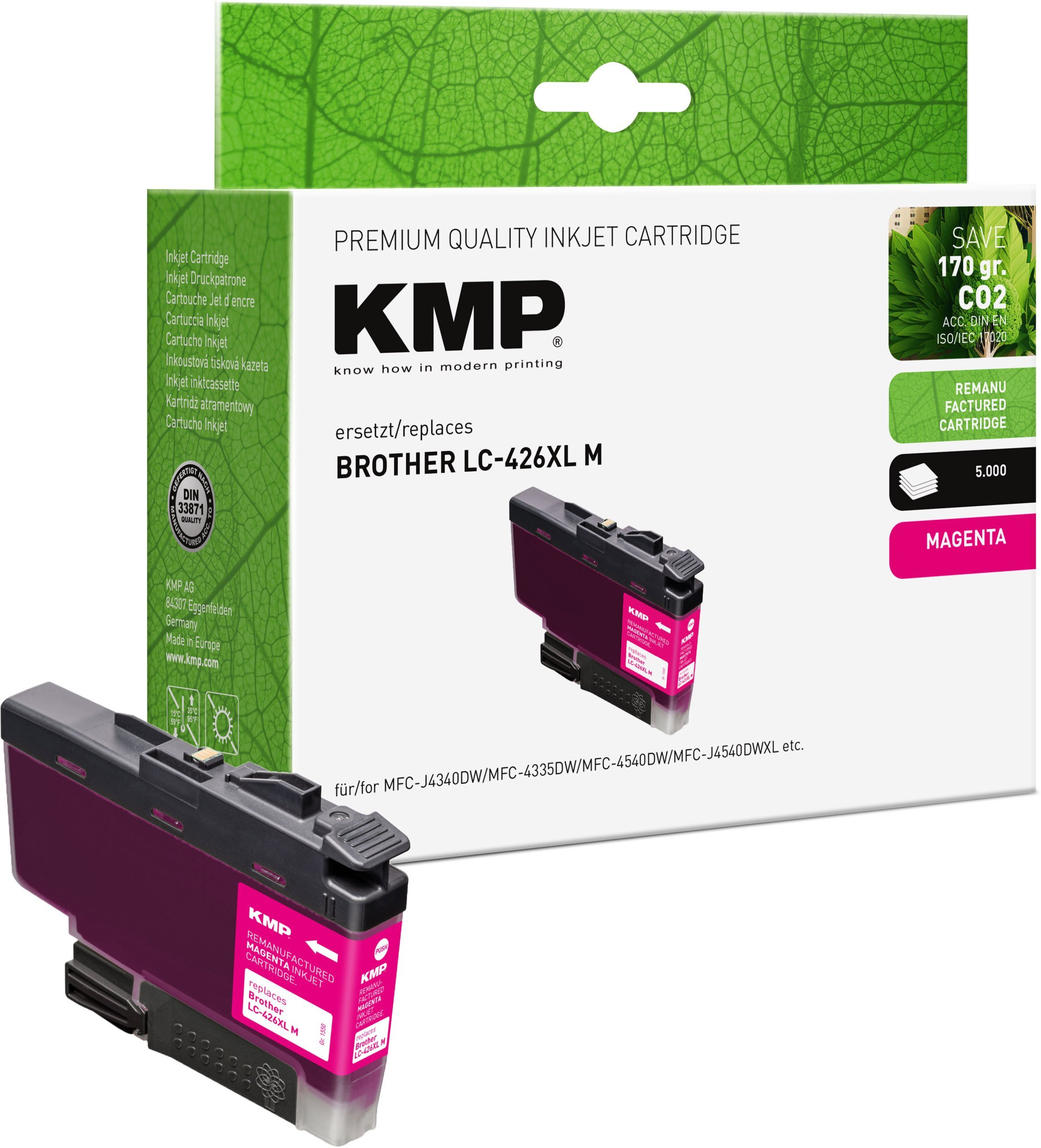 Tusz KMP Patrone Brother LC426XLM magenta 5000 stron remanufaktura 1550,4006