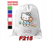 Worki na buty - WOREK SZKOLNY NA WF SPORTOWY NA BUTY HELLO KITTY KOTEK SŁODZIA- IMIĘ - miniaturka - grafika 1