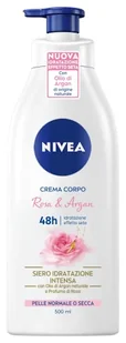 NIVEA Różowy krem do ciała i pompy arganowej o pojemności 500 ml, krem do zmiękczania ciała do normalnej i suchej skóry, krem nawilżający do ciała z olejem arganowym i różowym zapachem - Balsamy i kremy do ciała - miniaturka - grafika 1
