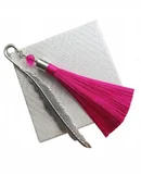 Zakładki do książek - ZAKŁADKA DO KSIĄŻKI DUŻY LIŚĆ CHWOST RÓŻOWY - miniaturka - grafika 1