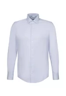 Koszule męskie - Seidensticker Męska koszula z długim rękawem Extra Slim Fit, jasnoniebieski, 43 - miniaturka - grafika 1