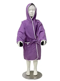 Płaszcz kąpielowy z rękawami, z mikrofibry, fioletowy - Płaszcze damskie - miniaturka - grafika 1