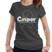 Koszulki i topy damskie - Casper Przyjazny Ghost Crossbones Koszulka damska Węgiel drzewny X-Large - miniaturka - grafika 1