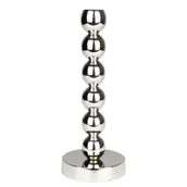 Świeczniki - Świecznik Zuiver Bubbles One na jedną świecę aluminiowy srebrny 26 cm - miniaturka - grafika 1