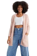 Swetry damskie - DeFacto Kardigan normalny krój dla kobiet kardigan na topy damski (LT.Rose, XS), L. rose, XS - miniaturka - grafika 1