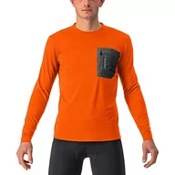 Bluzy męskie - CASTELLI Bluza męska Unltd Merino Ls, Pomarańczowa rdza, S - miniaturka - grafika 1