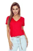 Bluzki damskie - Bluzka Miriam Plus Czerwona - miniaturka - grafika 1