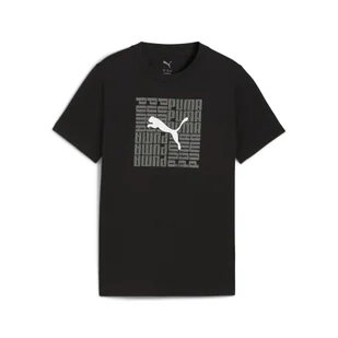 Młodzieżowa koszulka o kwadratowym kroju z grafiką PUMA Black - Odzież sportowa dziecięca - miniaturka - grafika 1