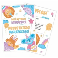 Dyplomy i okładki - LearnHow Dyplom A5 urodzinowy dwustronny 5szt - miniaturka - grafika 1