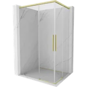 Kabiny prysznicowe - Mexen Rox Duo kabina prysznicowa rozsuwana 100 x 80 cm, transparent, złota szczotkowana - 8C2D-100-080-55-00 - miniaturka - grafika 1