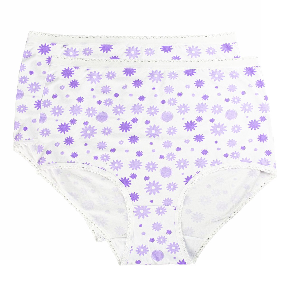 Bielizna damska wysoki stan, kwiaty 2 pack, rozmiar 3XL