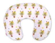 Poduszki do karmienia - Poduszka rogal do karmienia fasolka rozbieralna- zebra w żółtych okularach - miniaturka - grafika 1