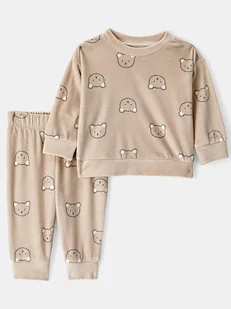 carter's 2-częściowy zestaw w kolorze beżowym - Bluzy i sweterki niemowlęce - miniaturka - grafika 1