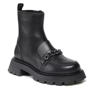 Botki damskie - Vero Moda Botki Vmmileo Leather Boot 10262373 Black - grafika 1