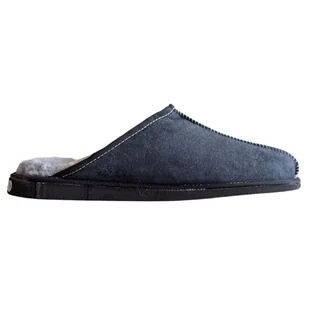 Kapcie męskie Van Buren skóra jagnięca wełniane pantofle niebieskie-42 - Kapcie męskie - miniaturka - grafika 1