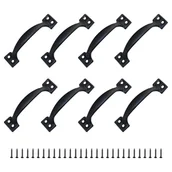 Zawiasy, okucia i inne akcesoria - (120 mm) 8 uchwytów meblowych, klamka do drzwi, uchwyt od środka do środka, rustykalny stop cynku do kuchni, drzwi do stodoły, szopy ogrodowej - miniaturka - grafika 1