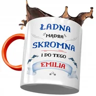 Kubki - Kubek Pomarańczowy Dla Emilii Koleżanki Prezent z Nadrukiem ze Zdjęciem + Opakowanie na prezent (wzór 02) - miniaturka - grafika 1