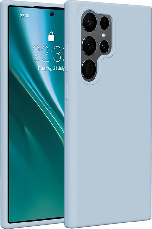 Etteri Nakładka Etteri Silicone Case do Samsung Galaxy S23 Ultra jasnoniebieska